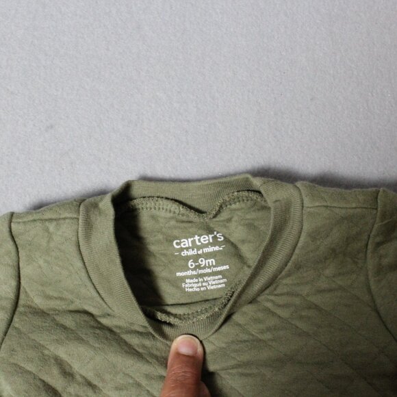 Carter’s Baby Quilted Sweatshirt | Green | 6–9 Months - Picture 3 of 4